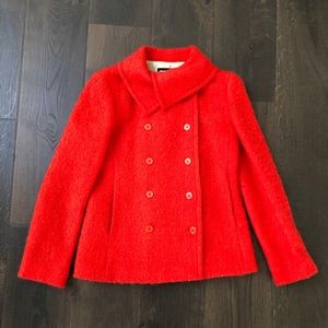J Crew Lucille Boucle Mohair Jacket, Spicy Red, 4